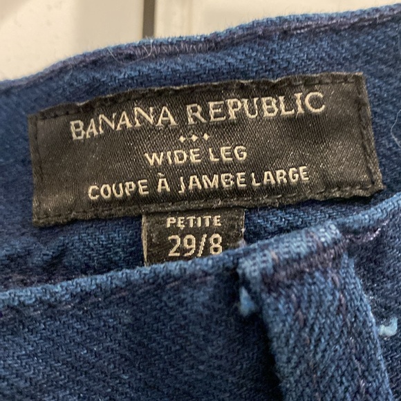 Wide leg high waisted jeans,  dark blue - Picture 2 of 2